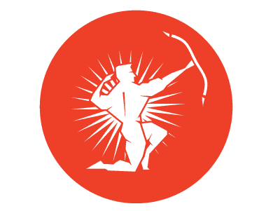 Red Bow and Arrow Icon