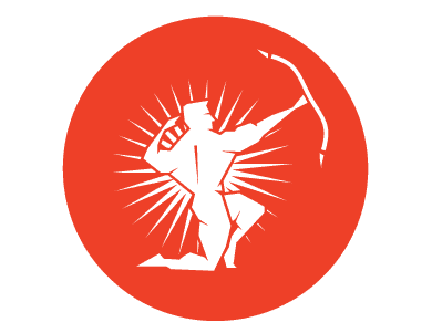 Red Bow and Arrow Icon Red Bow and Arrow Icon